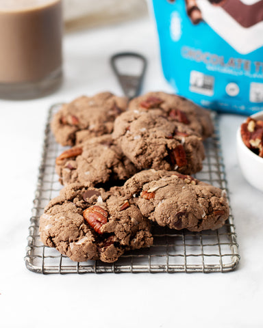 Chocolate Protein Pecan Cookies