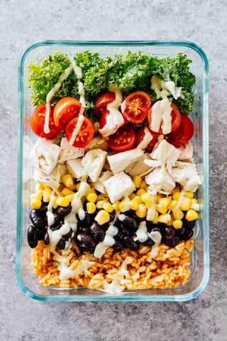 meal prep southwest chicken burrito bowls