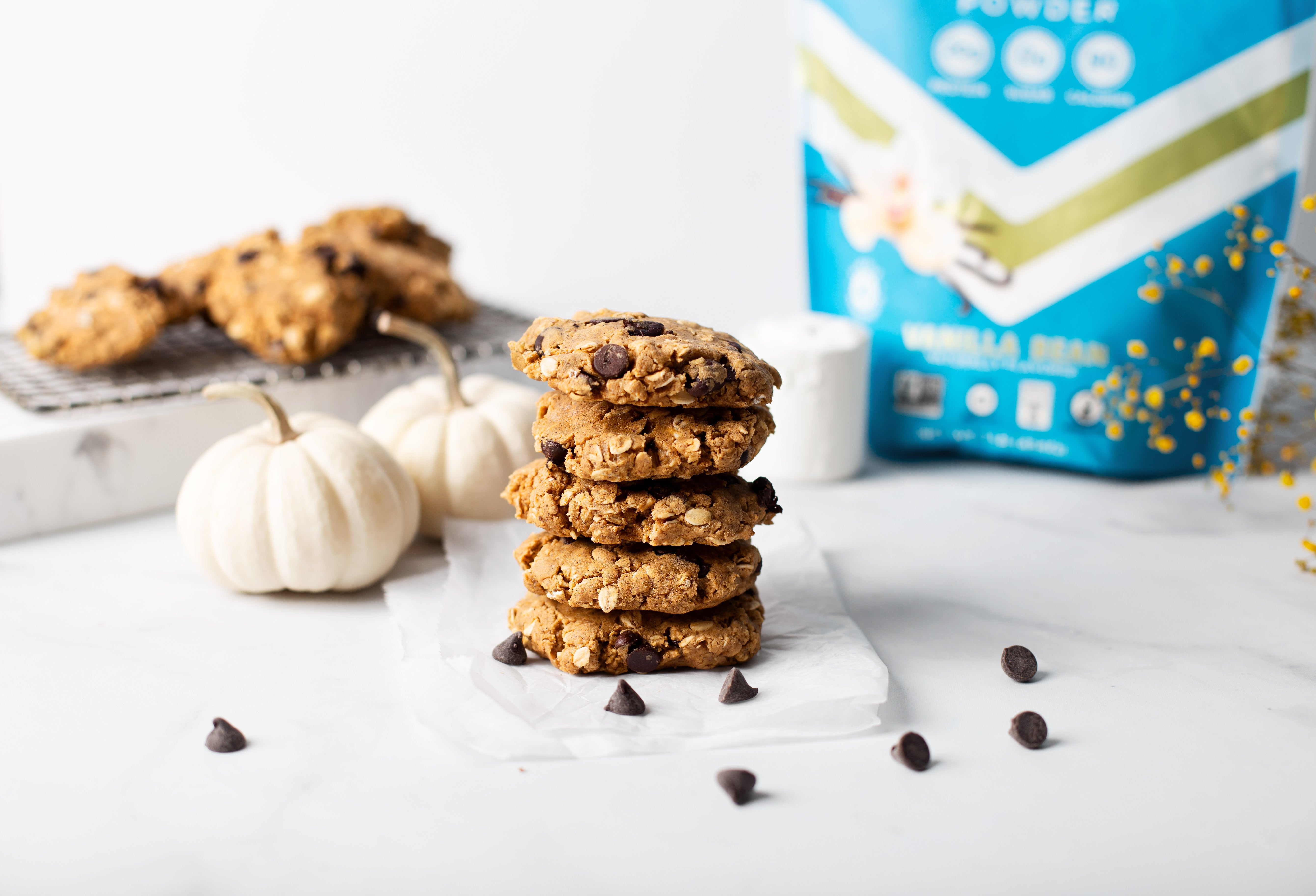 Pumpkin Chocolate Chip Protein Cookies recipe