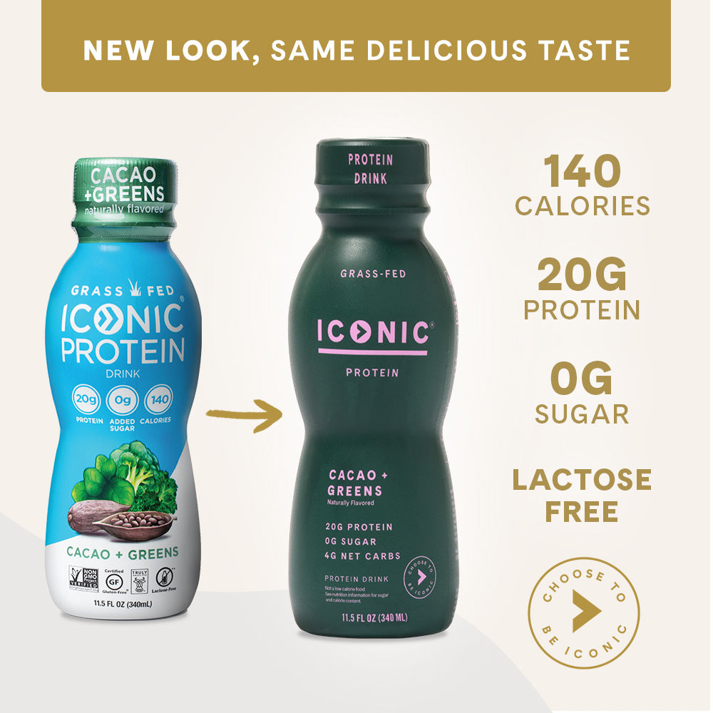 New look, same delicious taste. Transition from old packaging to new packaging.